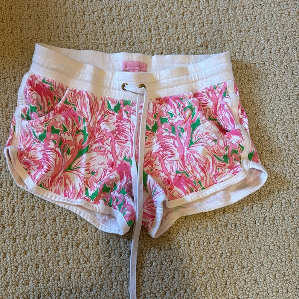 Lilly Pulitzer flamingo shorts